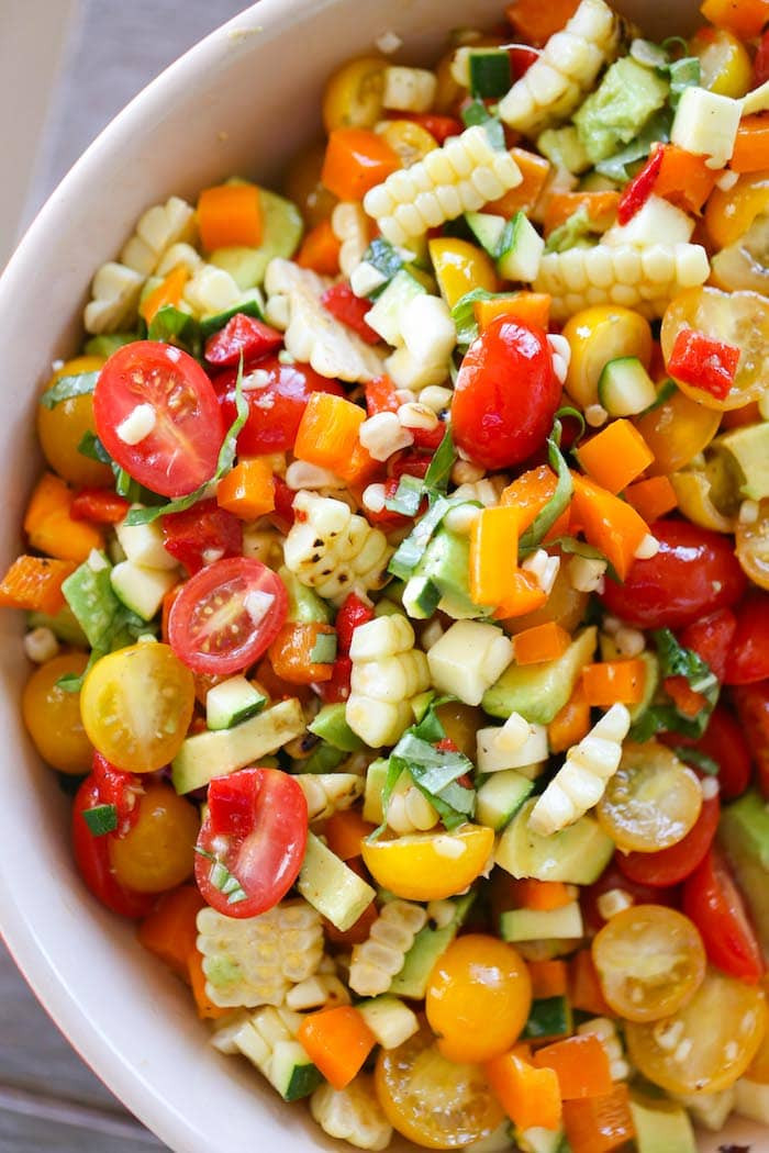 Summer Corn Salad
 Summer Corn Avocado Basil Salad