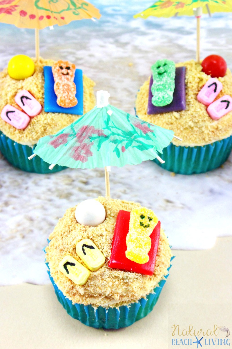 Summer Cupcakes Ideas
 Summer Themed Cupcakes Beach Day Natural Beach Living