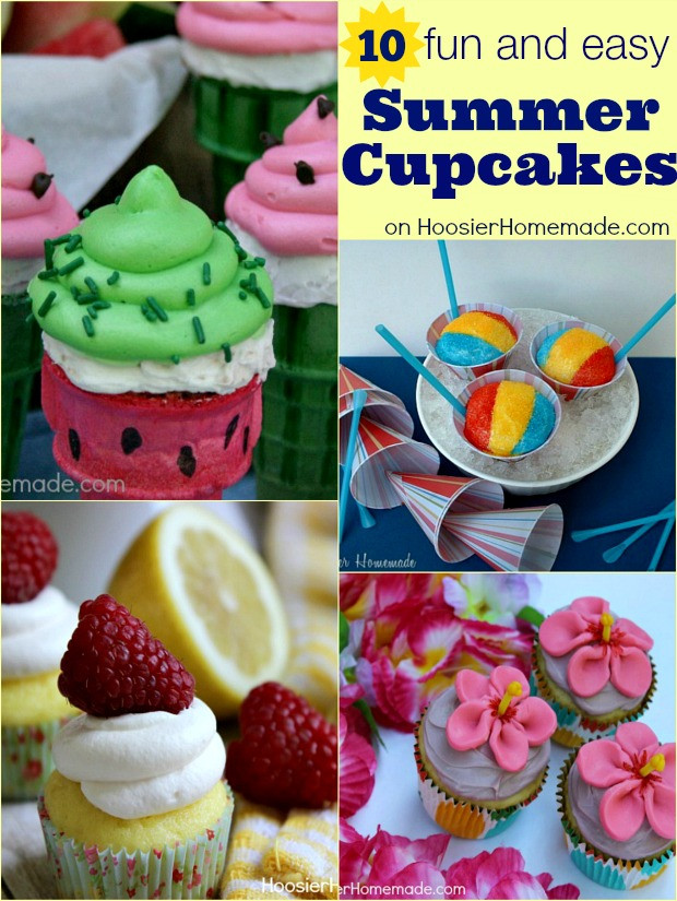 Summer Cupcakes Ideas
 Summer Themed Cupcakes Hoosier Homemade