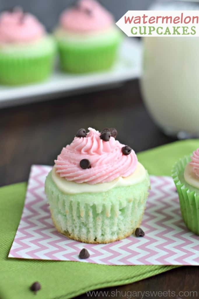 Summer Cupcakes Recipe
 Watermelon Cupcakes Shugary Sweets