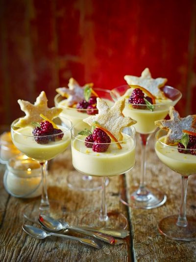 Summer Desserts Jamie Oliver
 St Clement’s posset with starry shortbread