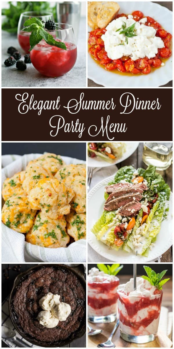 Summer Dinner Party Menu
 Summer Dinner Party Menus