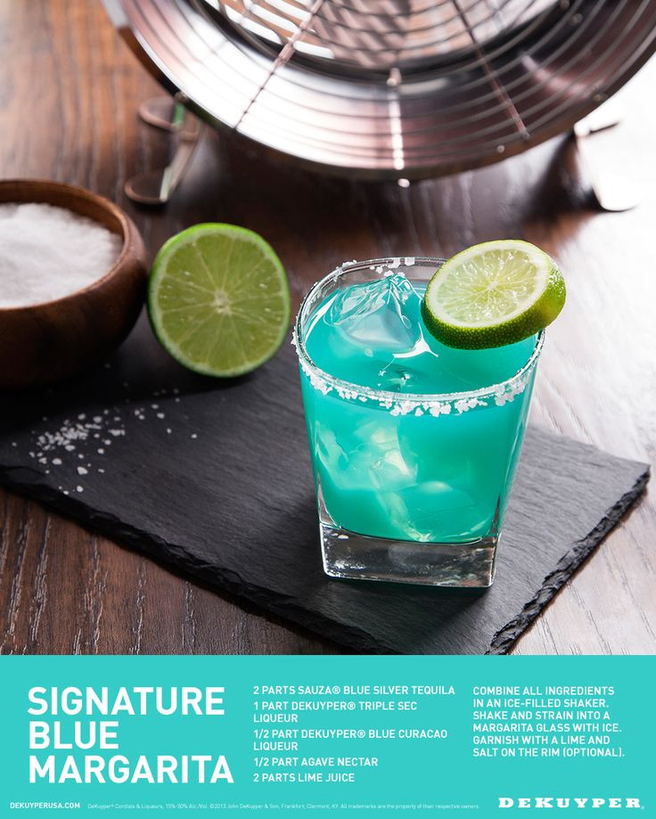 Summer Drinks With Tequila
 Signature Blue Margarita Recipe