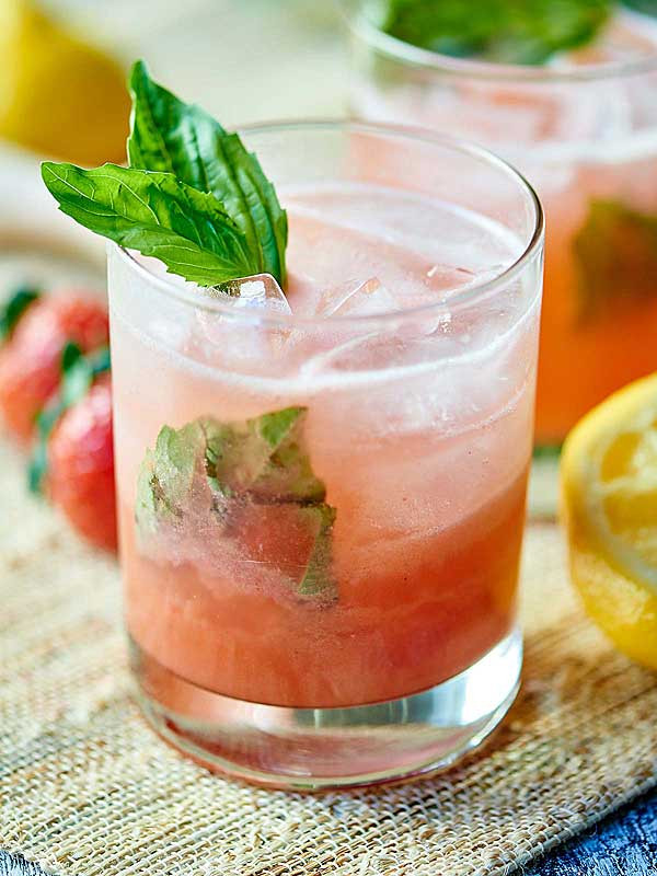 Summer Gin Drinks
 Strawberry Basil Gin Cocktail the Perfect Summer Drink