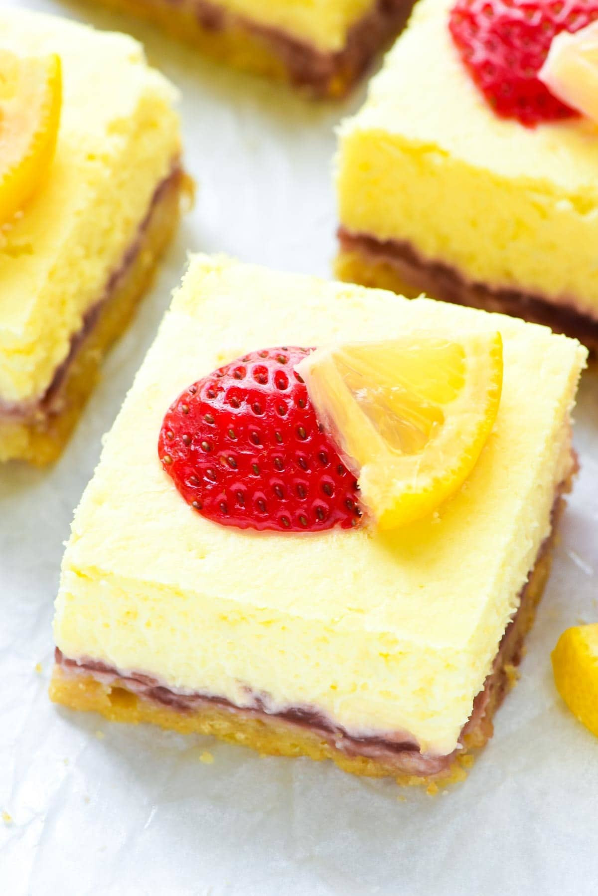 Summer Lemon Desserts
 Strawberry Lemon Cream Cheese Bars