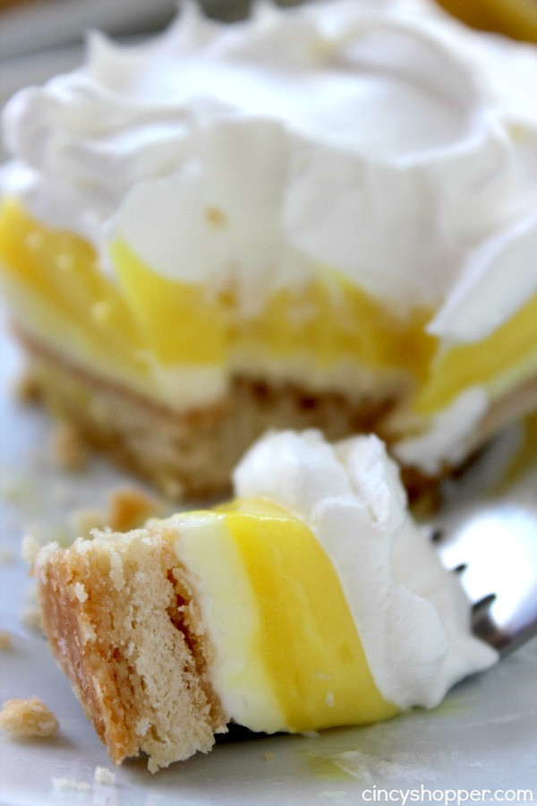 Summer Lemon Desserts
 Lemon Lush Bars CincyShopper