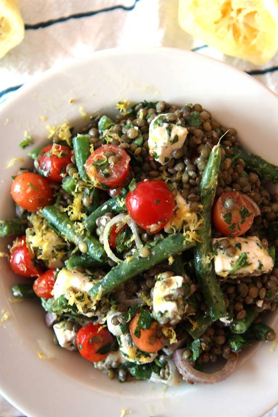 Summer Lentil Recipes
 Summer in Paris Lentil Salad Chop Happy