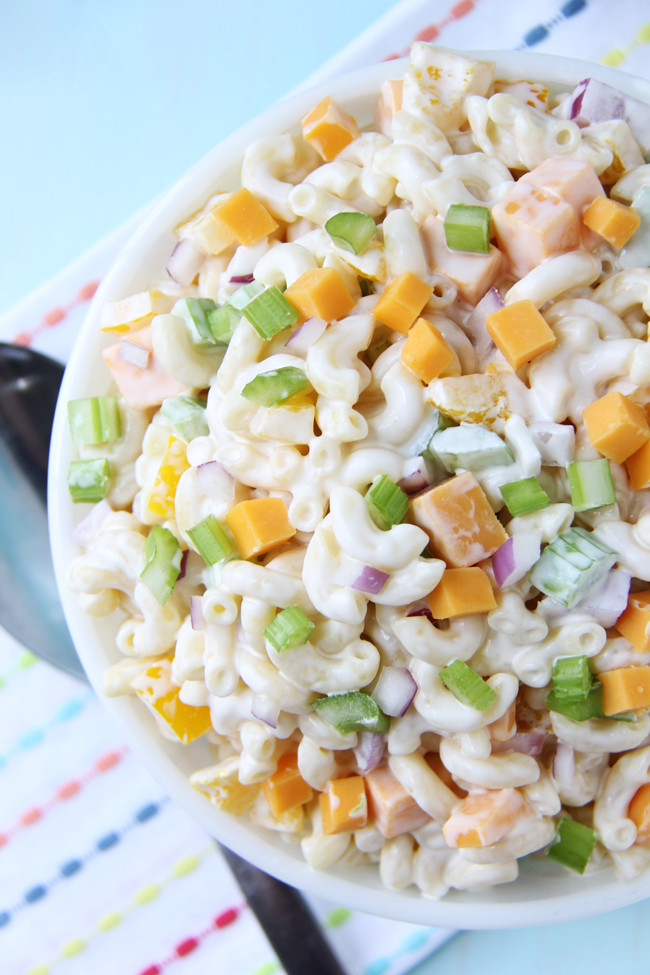 Summer Macaroni Salad
 Creamy Cheddar Macaroni Salad A Pretty Life In The Suburbs