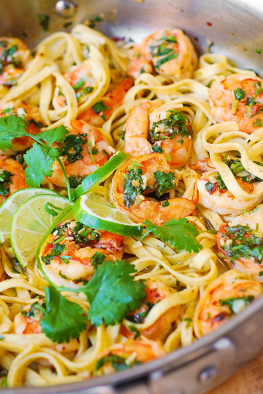 Summer Pasta Dinners
 Cilantro Lime Shrimp Scampi Pasta Julia s Album