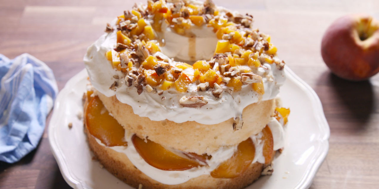 Summer Peach Desserts
 Angel Food Shortcake Peach Cake Recipe
