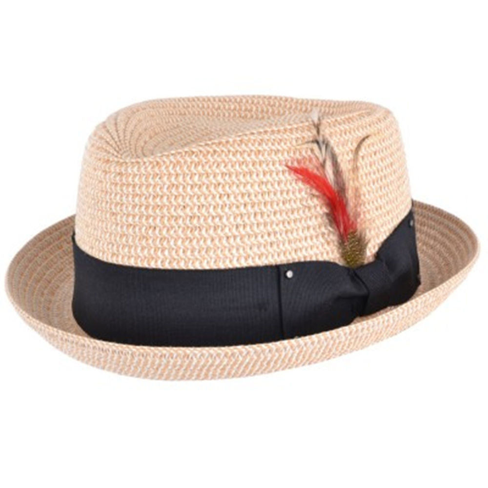 Summer Pork Pie Hat
 Mens La s Natural Packable Straw Summer Pork Pie Hat