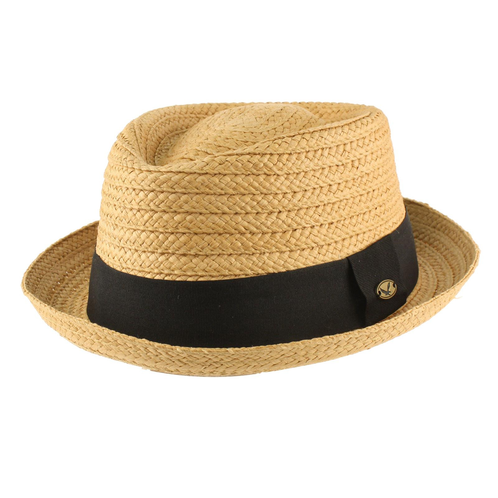 Summer Pork Pie Hat
 Men s Summer Braid Straw Pork Pie Derby Fedora Upturn Brim Hat