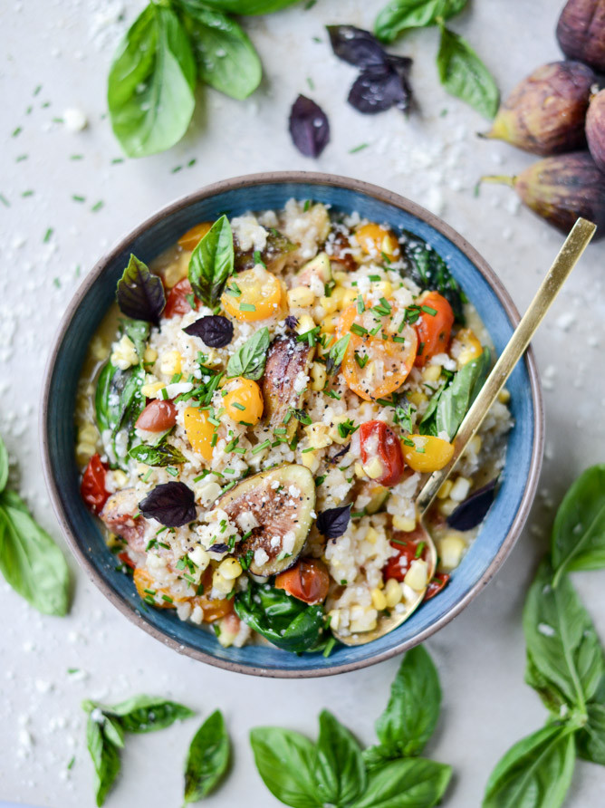 Summer Risotto Recipes
 Late Summer Risotto with Roasted Tomatoes Corn and Figs