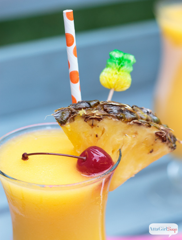 Summer Rum Drinks
 Tropical Frozen Lemonade with Pineapple Rum Atta Girl Says