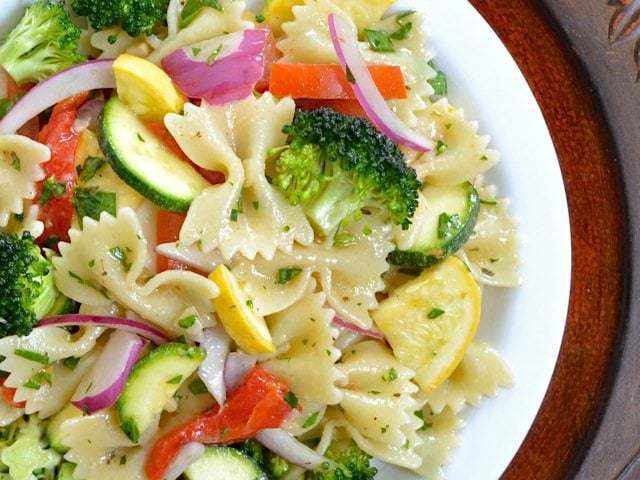 Summer Salad Recipes Vegetarian
 Summer Ve able Pasta Salad Bud Bytes