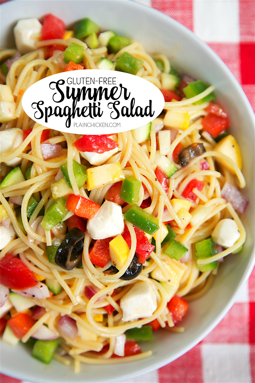 Summer Spaghetti Salad
 Gluten Free Summer Spaghetti Salad