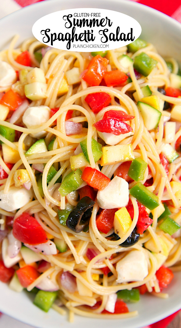 Summer Spaghetti Salad
 Gluten Free Summer Spaghetti Salad