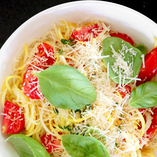 Summer Squash Noodles
 Summer Squash and Cherry Tomato Pasta