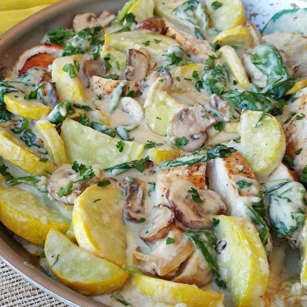 Summer Squash Recipe
 Creamy Chicken and Summer Squash