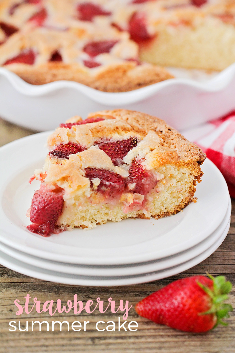 Summer Strawberry Cake
 The Baker Upstairs Strawberry Summer Cake