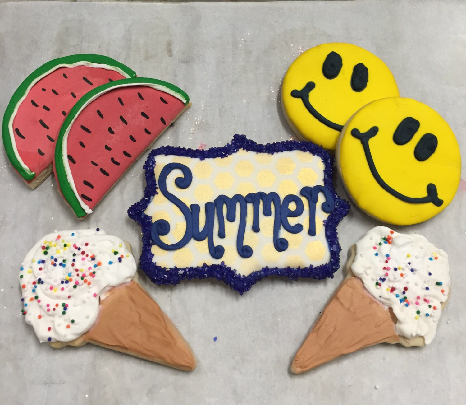 Summer Sugar Cookies
 Summer theme decorated sugar cookies Fun sugar cookies