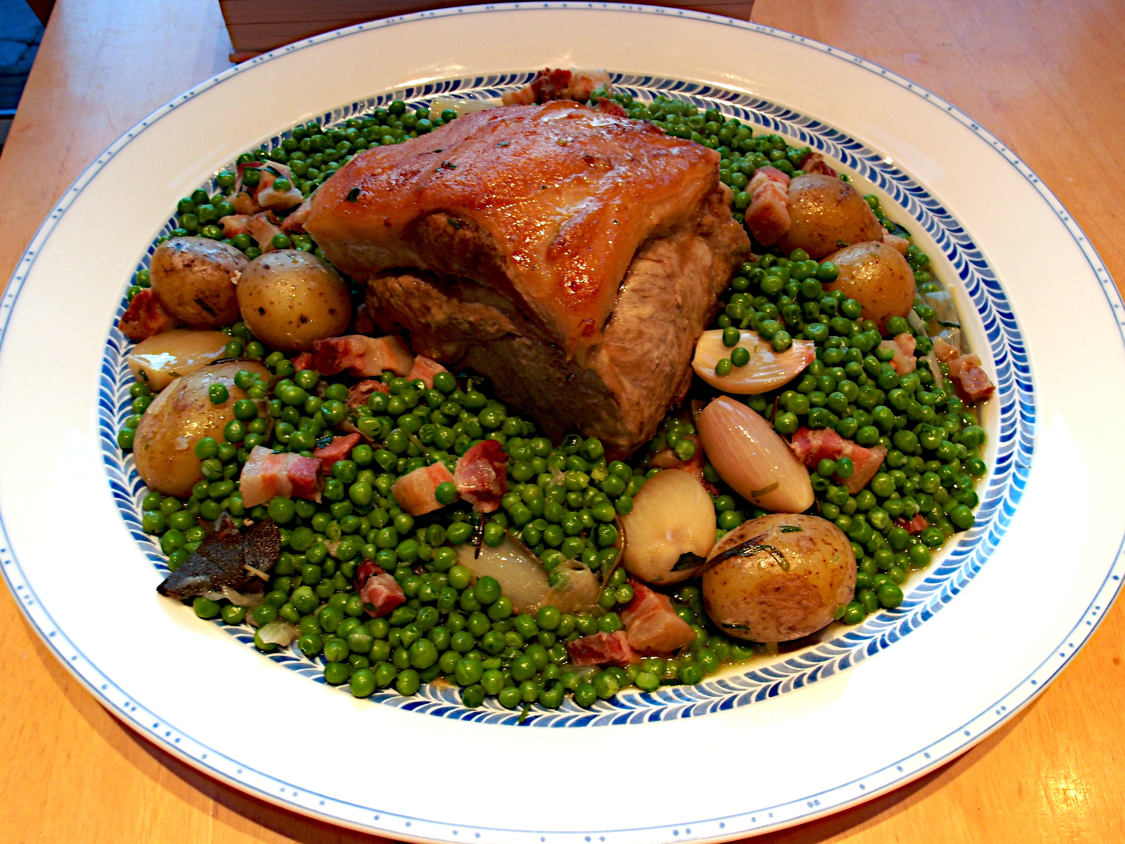 Summer Sunday Dinners
 Summer Sunday Dinner – Loin of Pork with herbs and peas