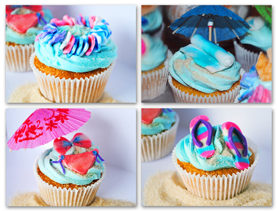 Summer Themed Cupcakes
 Beach Themed Cupcakes