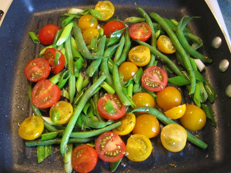 Summer Vegetable Side Dishes
 A BEAUTIFUL SALMON DINNER WITH A SUMMER VEGETABLE SIDE