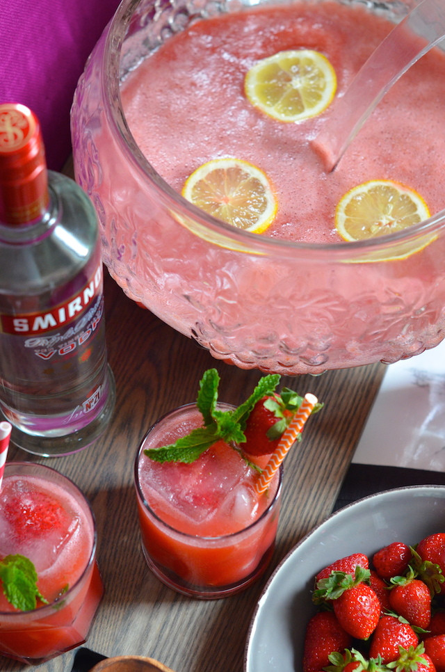 Summer Vodka Drinks For A Crowd
 Strawberry Lemon Vodka Punch Always Order Dessert