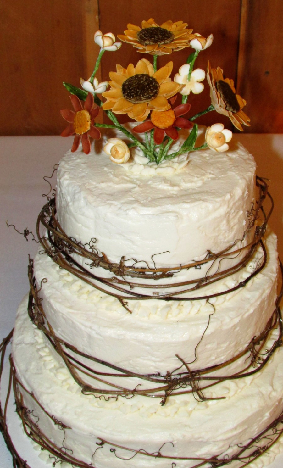 Summer Wedding Cakes
 Rustic Summer Wedding Cake CakeCentral