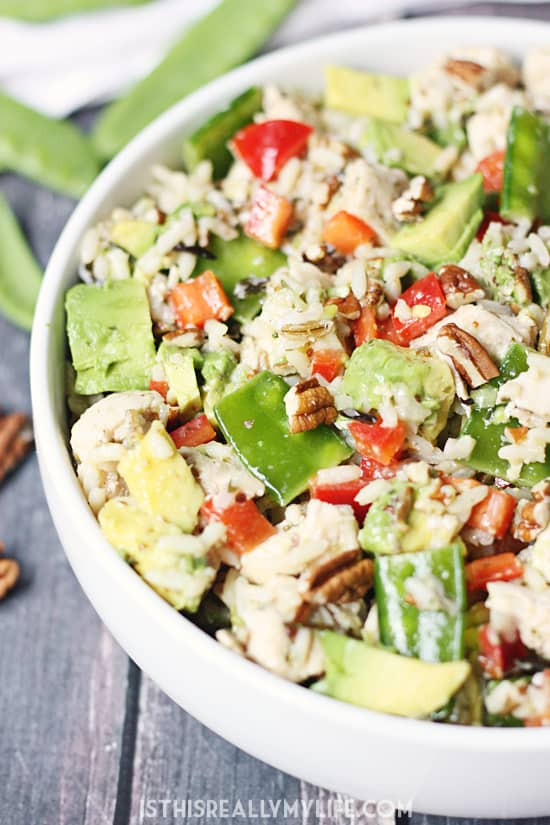 Summer Wild Rice Salad
 Wild Rice Salad with Avocado & Toasted Pecans Is This
