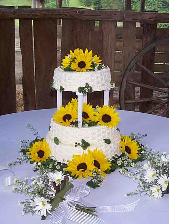 Sunflower Wedding Cakes
 Wedding Cakes Sunflower Wedding Cakes