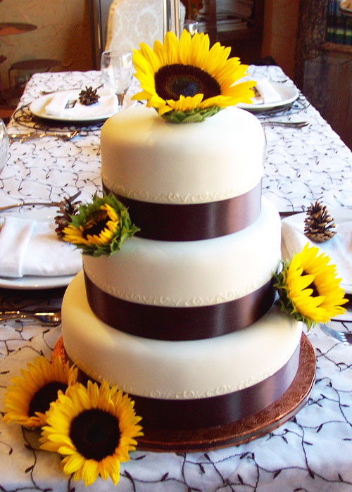 Sunflower Wedding Cakes
 Wedding Cakes Sunflower Wedding Cakes