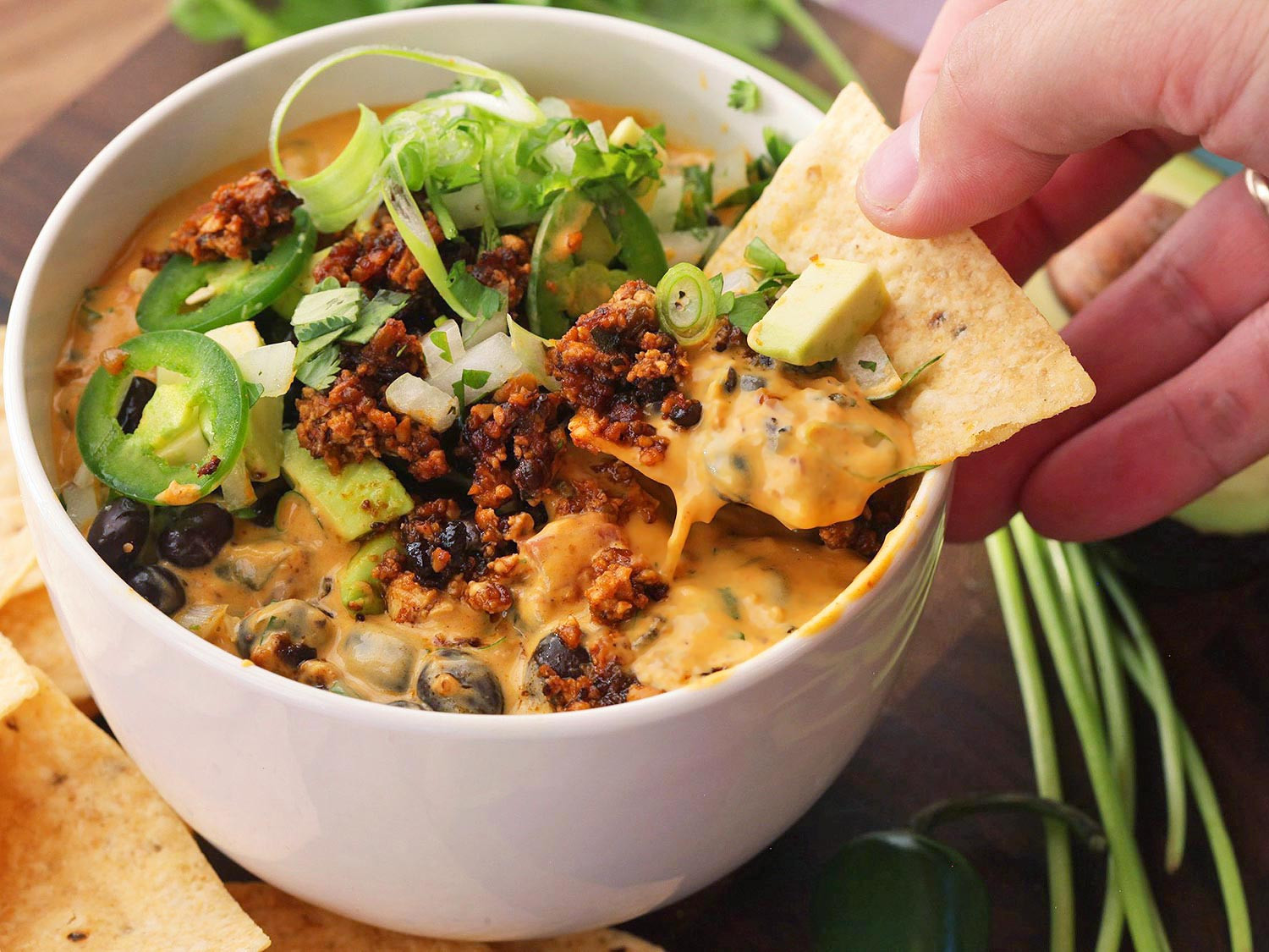 Super Healthy Vegetarian Recipes
 The Ultimate Vegan Party Food Fully Loaded Queso Dip