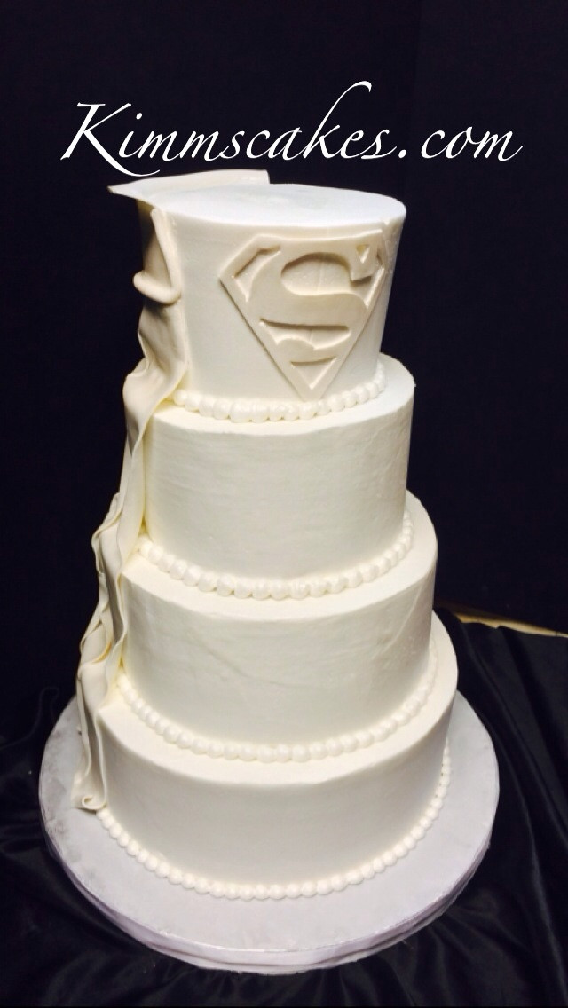 Superman Wedding Cakes
 Pin Superman Wedding Cake Toppers Superhero Bride And