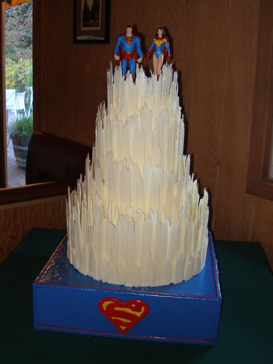 Superman Wedding Cakes
 Superman s Fortress Solitude Wedding Cake CakeCentral