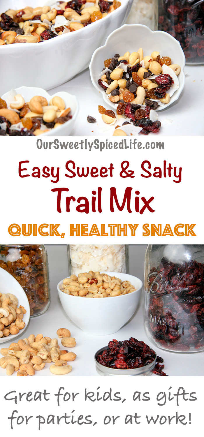Sweet And Salty Healthy Snacks
 Easy Sweet and Salty Trail Mix Our Sweetly Spiced Life