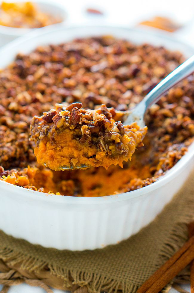 Sweet Potato Recipe Healthy
 sweet potato souffle with pecan topping