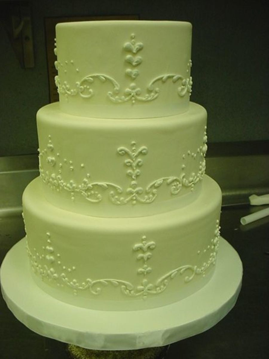 Swirl Wedding Cakes
 White Swirl Wedding Cake CakeCentral