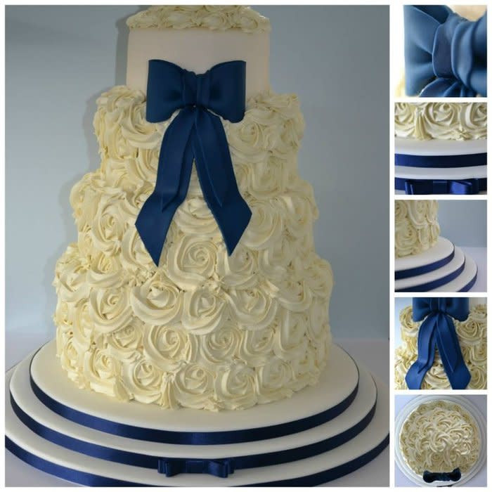 Swirl Wedding Cakes
 4tier rose swirl wedding cake Cake by emma lockett