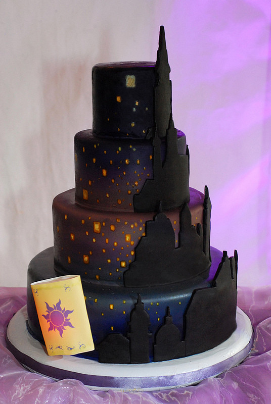 Tangled Wedding Cakes
 Disney Tangled Lantern Wedding Cake