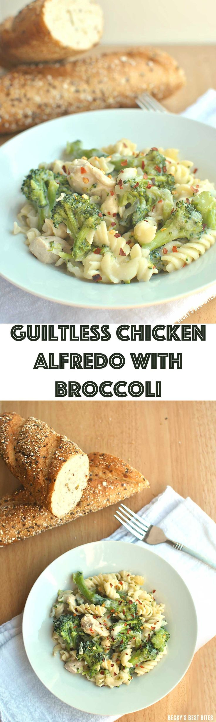 Tasty Healthy Dinners
 Guiltless Chicken Alfredo with Broccoli is a tasty and