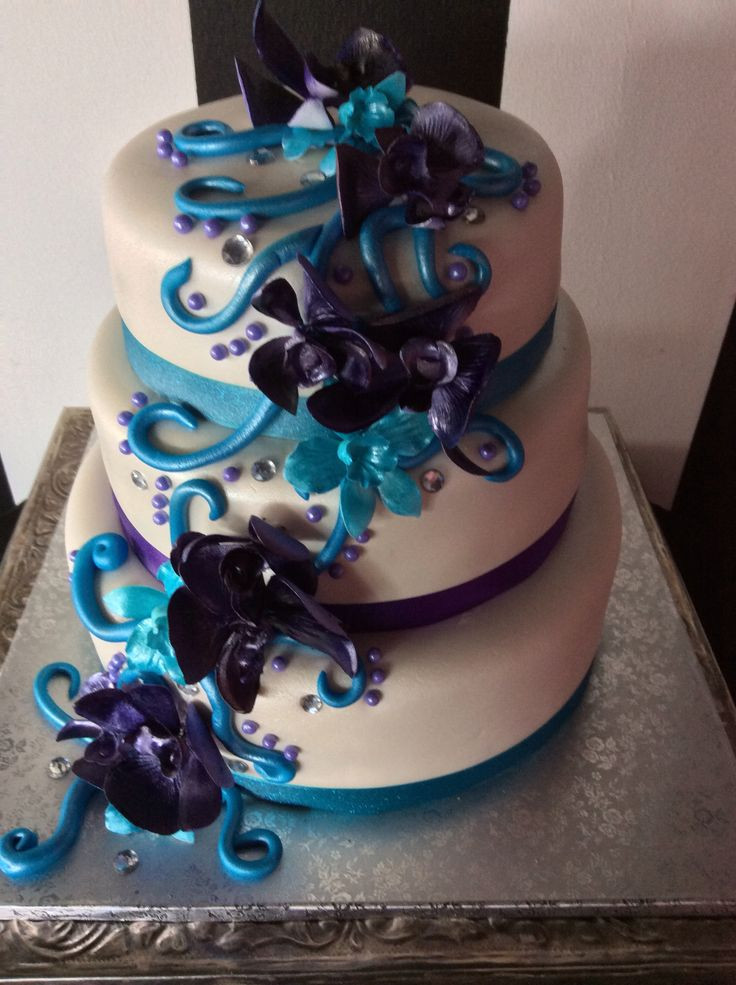 Teal And Purple Wedding Cakes
 17 Best images about Bake My Day creations