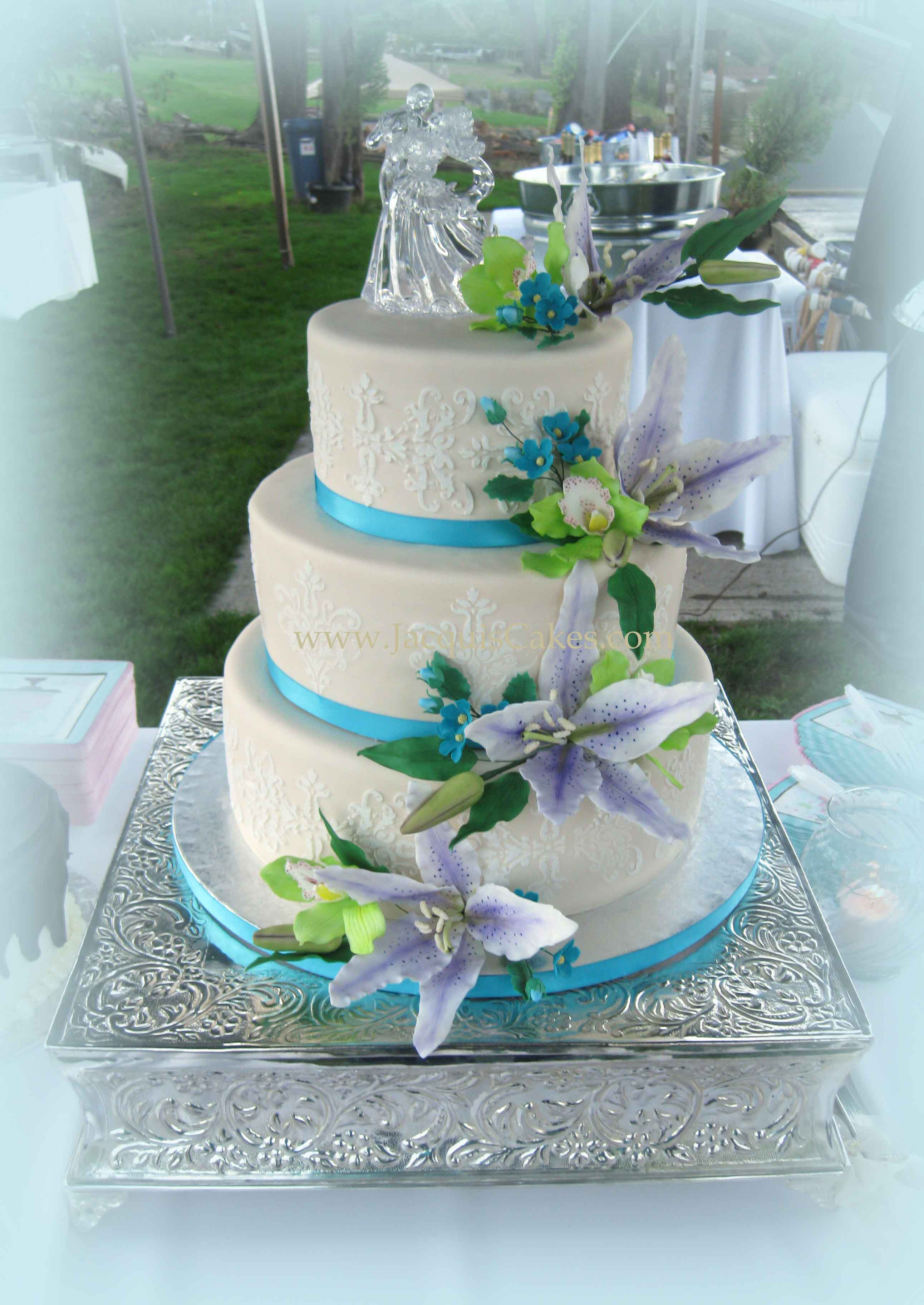 Teal And Purple Wedding Cakes
 Purple and teal wedding cakes idea in 2017