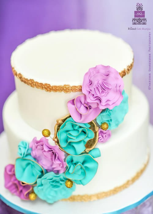 Teal And Purple Wedding Cakes
 Teal & Purple Wedding Cake Cake by Esther Williams