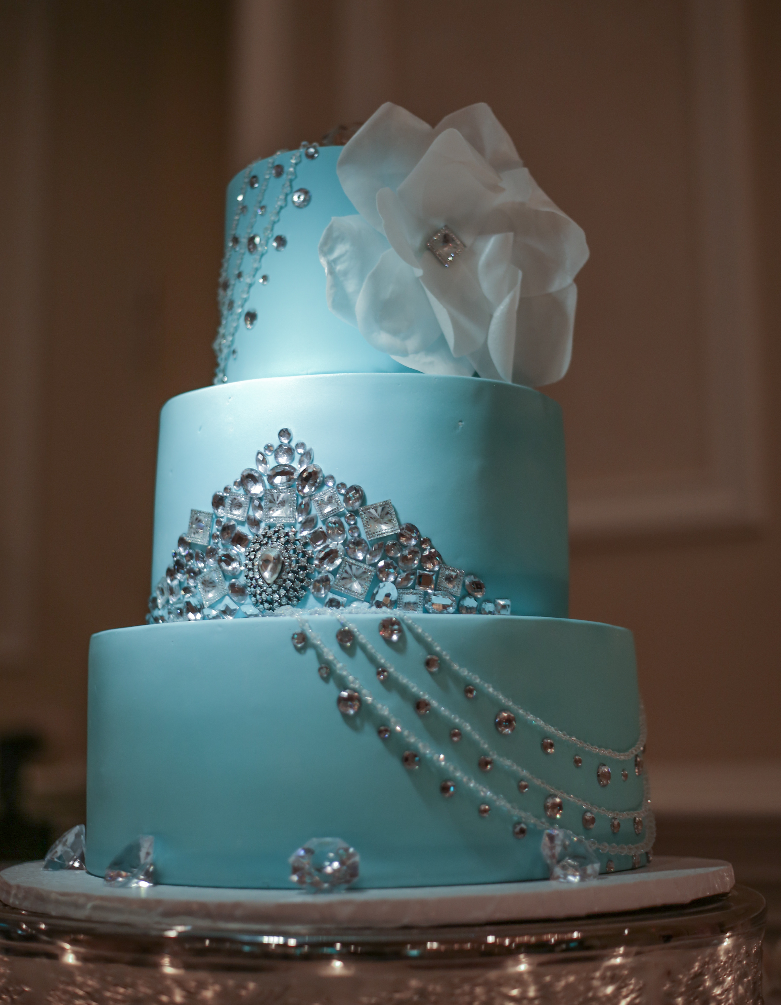 Teal And Silver Wedding Cakes
 12 Teal And Gold Birthday Cakes With Bling Teal