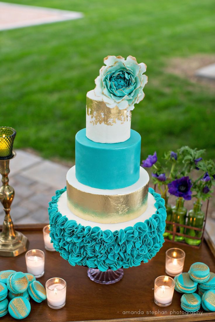 Teal And White Wedding Cakes
 Wedding Cakes Trilogy at Vistancia Weddings