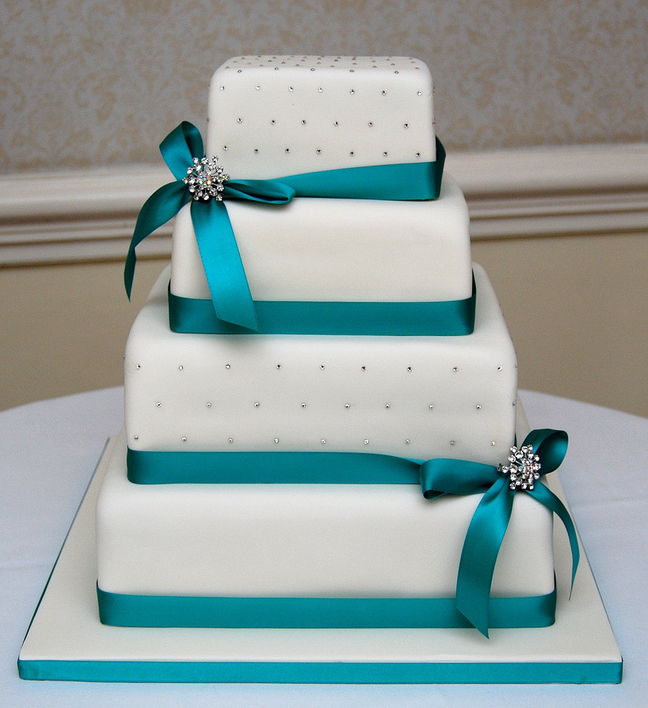 Teal Wedding Cakes
 teal and diamonds a photo on Flickriver