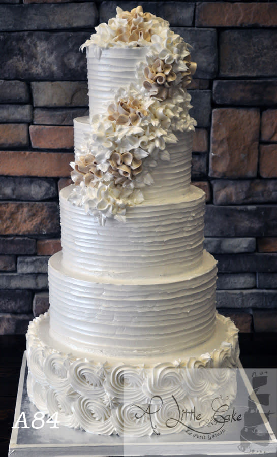 Textured Buttercream Wedding Cakes
 5 Tiered Textured Buttercream Iced Wedding Cake cake by