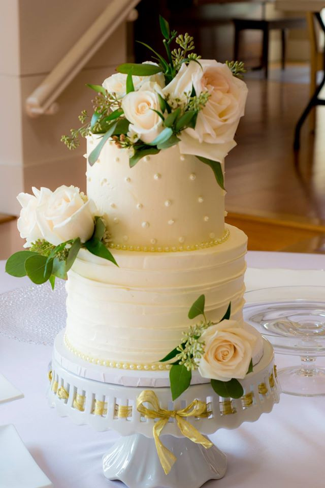 Textured Buttercream Wedding Cakes
 Textured Buttercream Polkadot Cake